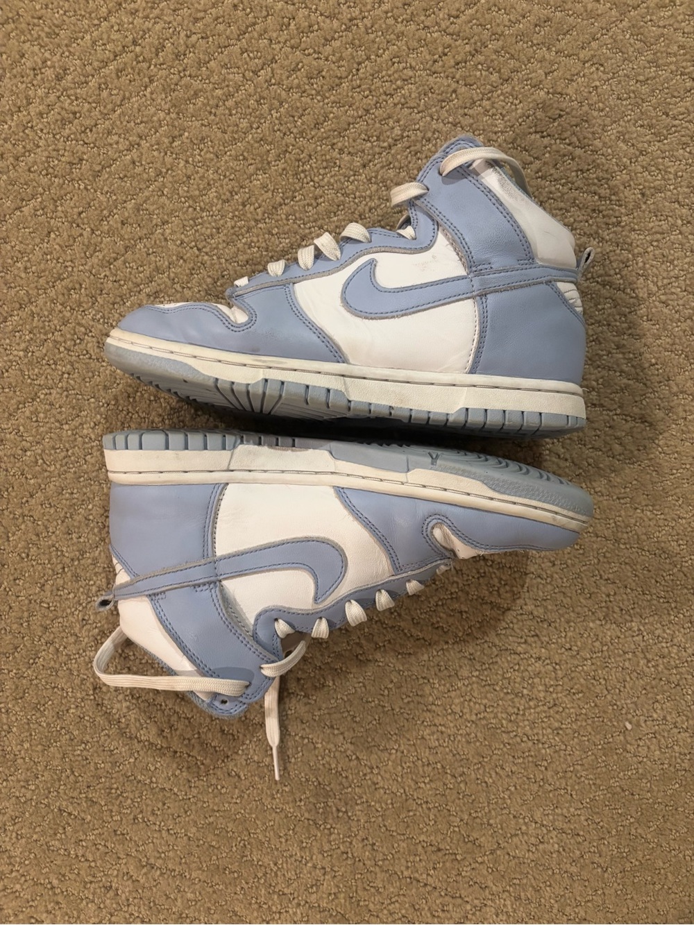Nike HighTop Dunks in Light Blue and White